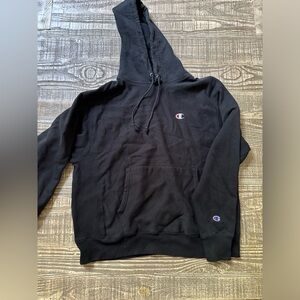 Black Champion hoodie.